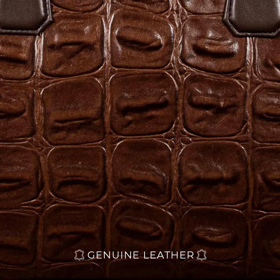 Great Dane | Genuine Leather Portfolio/Office Bag | Color: Black & Brown