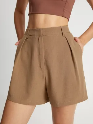 High Waisted Graceful Trouser Shorts