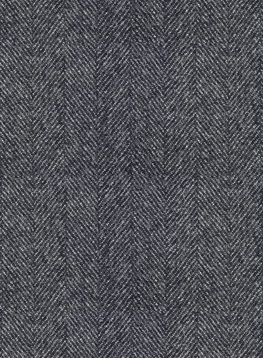 Highlander Heavy Charcoal Herringbone Tweed Suit