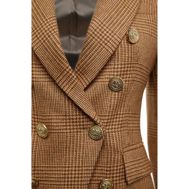 Holland Cooper Knightsbridge Ladies Tweed Blazer - Tawny