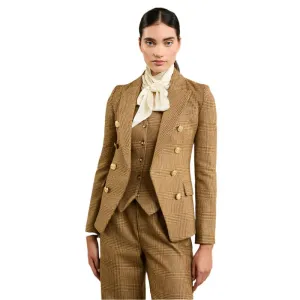 Holland Cooper Knightsbridge Ladies Tweed Blazer - Tawny