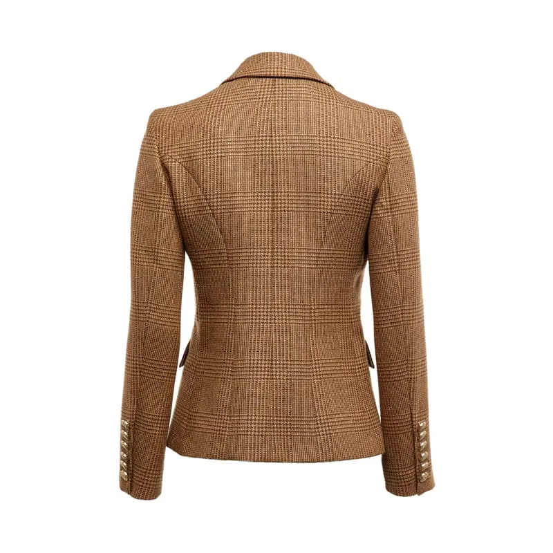 Holland Cooper Knightsbridge Ladies Tweed Blazer - Tawny