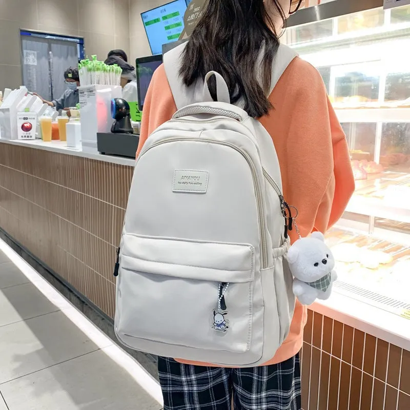 Huihong New Maiden Fresh Backpack Ins University Style Backpack Women's Simple Large Capacity Elementary and Middle School Student Schoolbags