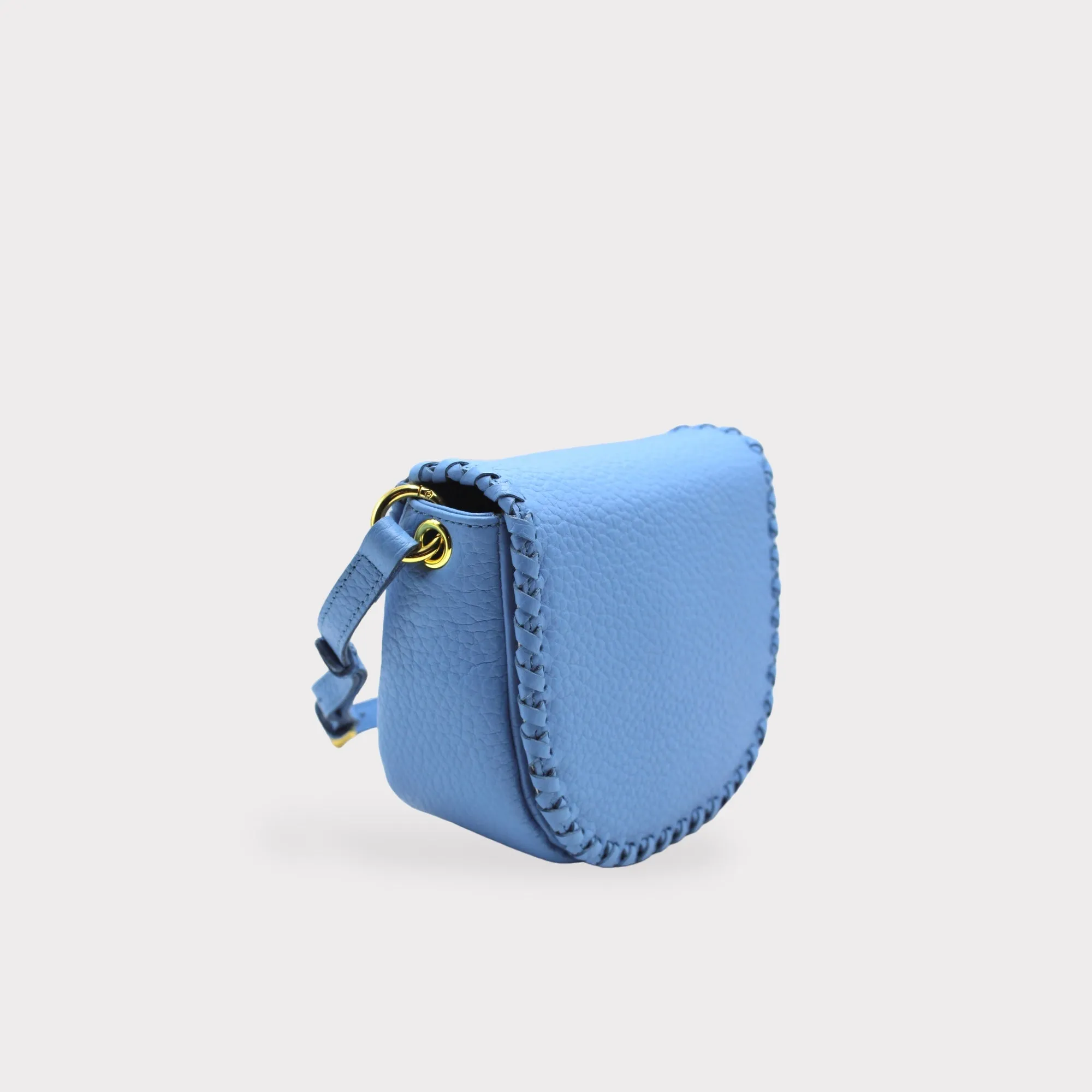 Jas - Handmade Leather Saddle Bag Blue