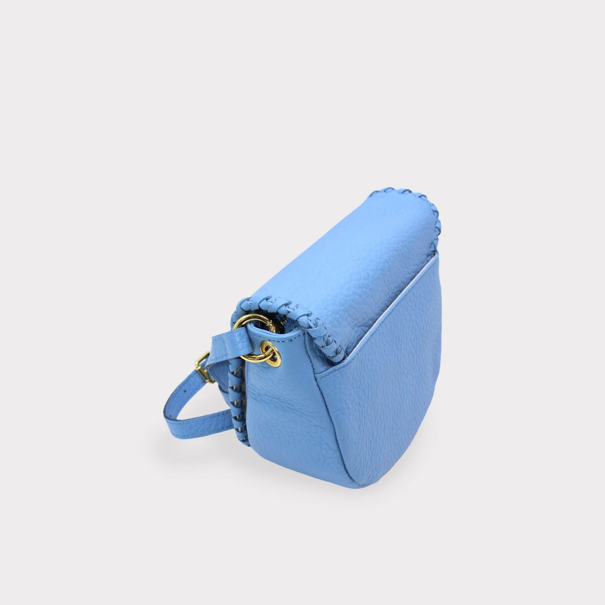 Jas - Handmade Leather Saddle Bag Blue