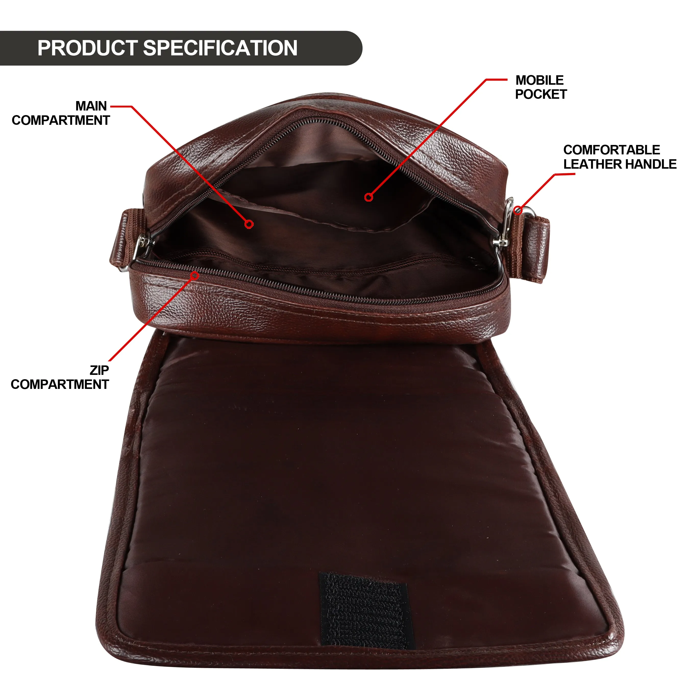 Jaxer Brown Sling Bag for Men & Women - JXRSB101