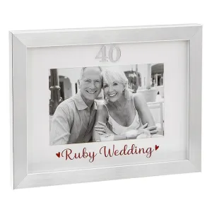 Joe Davies 6x4 Silver Event Ruby Wedding Photo Frame