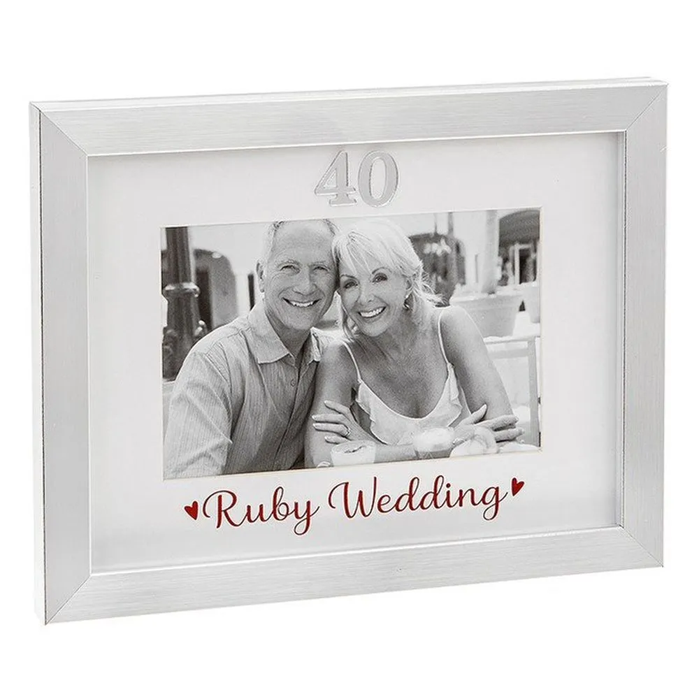 Joe Davies 6x4 Silver Event Ruby Wedding Photo Frame