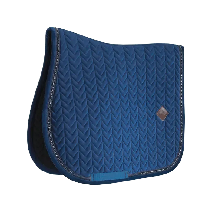 Kentucky Saddle Pad Velvet Pearls Jumping Navy