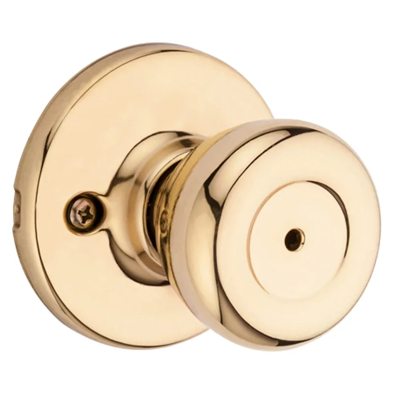 Kwikset 300T 3CP Privacy Lockset, Polished Brass, For: Bedroom and Bathroom Doors :CD: QUANTITY: 1