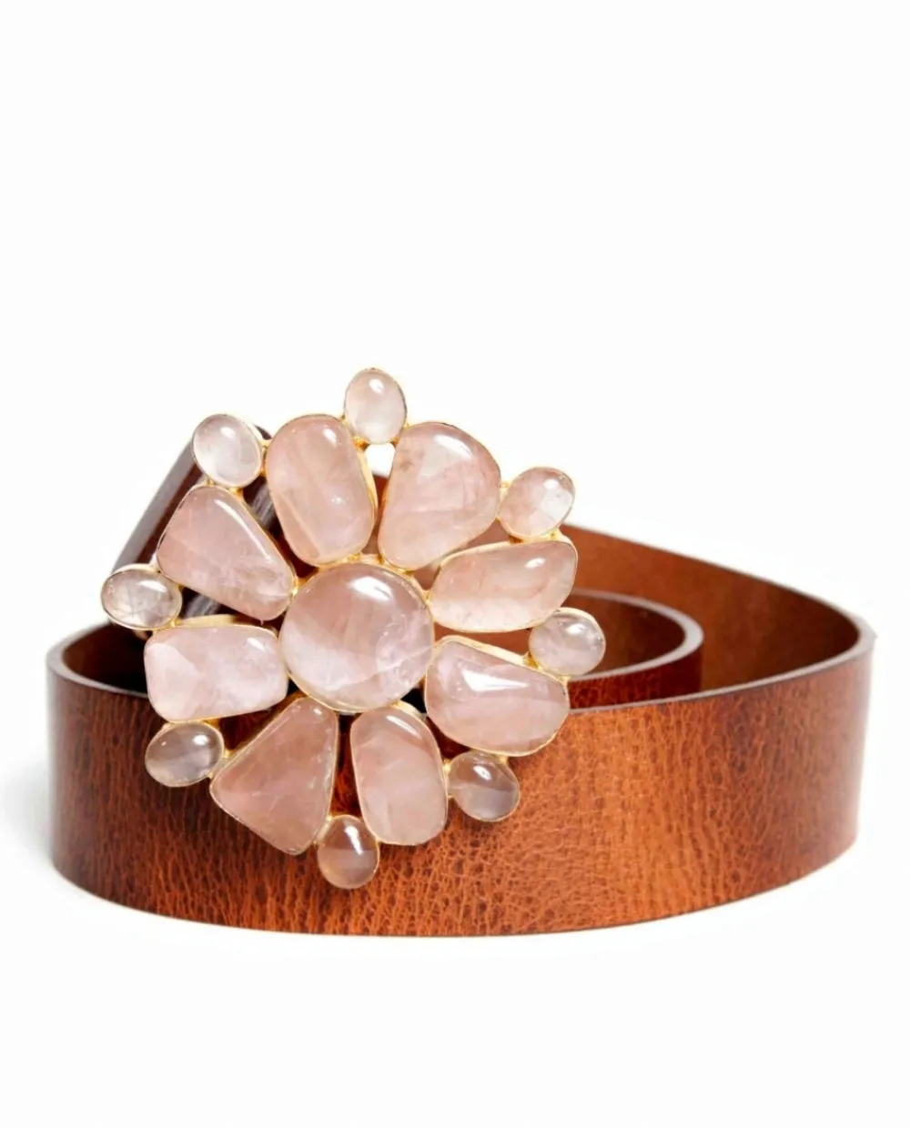 LA VIE EN ROSE QUARTZ BELT BUCKLE