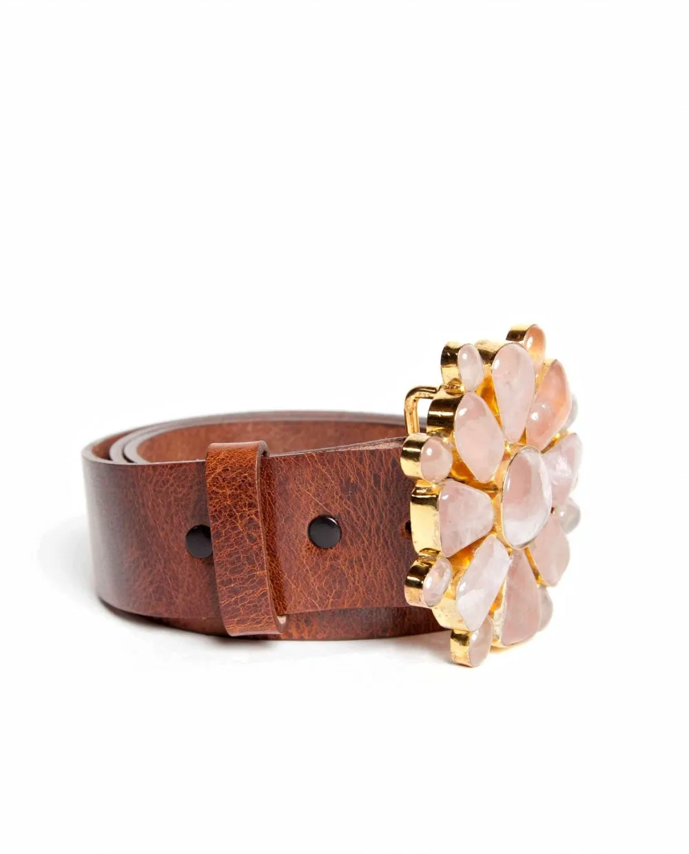 LA VIE EN ROSE QUARTZ BELT BUCKLE