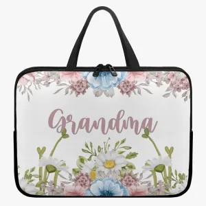 Laptop Sleeve with Handles - Floral - Grandma