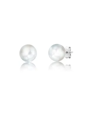 Large White Pearl Earrings