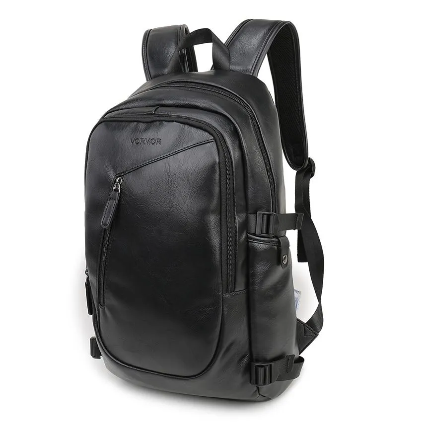 Leather Waterproof Laptop Backpack