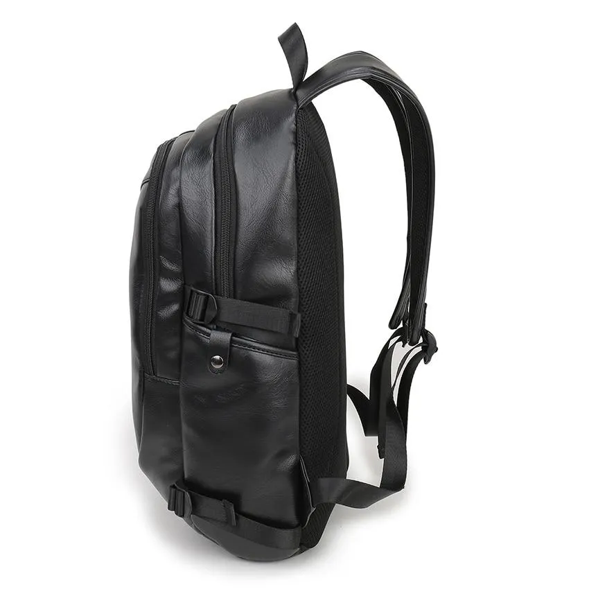 Leather Waterproof Laptop Backpack