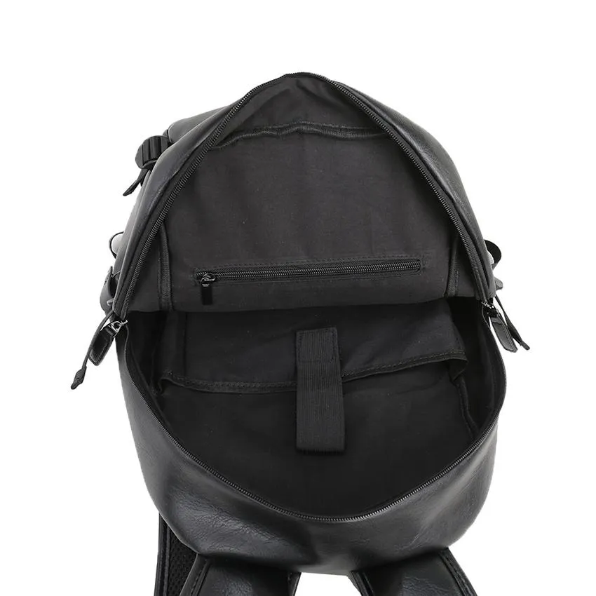 Leather Waterproof Laptop Backpack