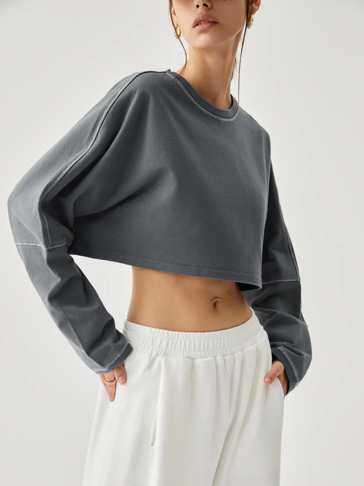 Living Easy Graceful Crop Sweatshirt