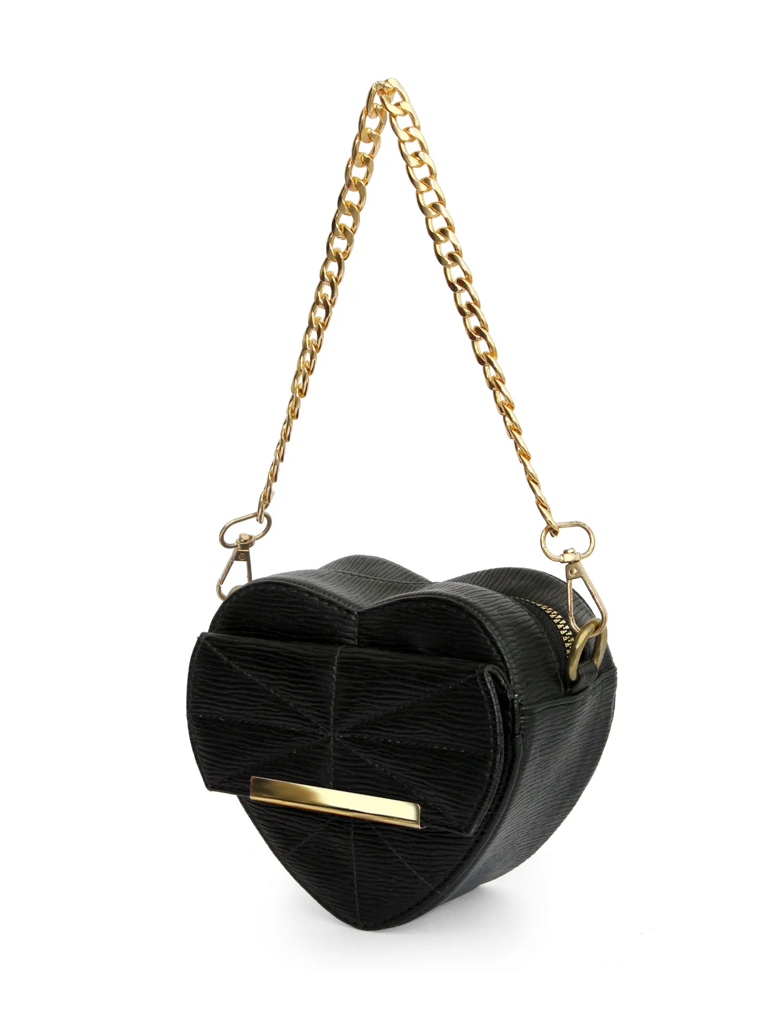 Lovestruck Heart Shaped Black Mini Bag