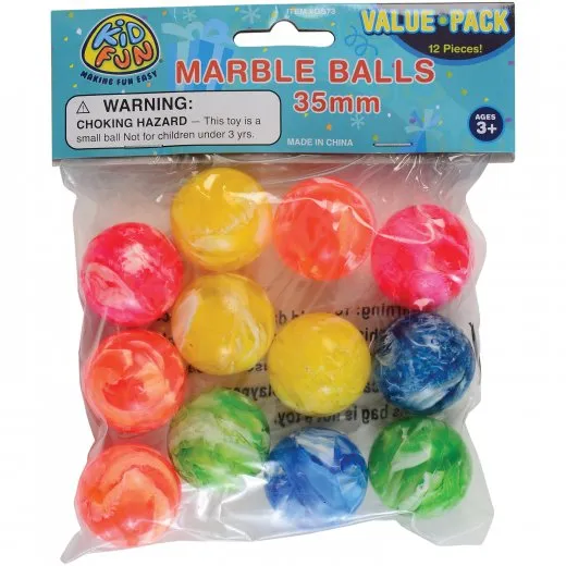 Marble Bouncy Balls Toy (12 Per Package)