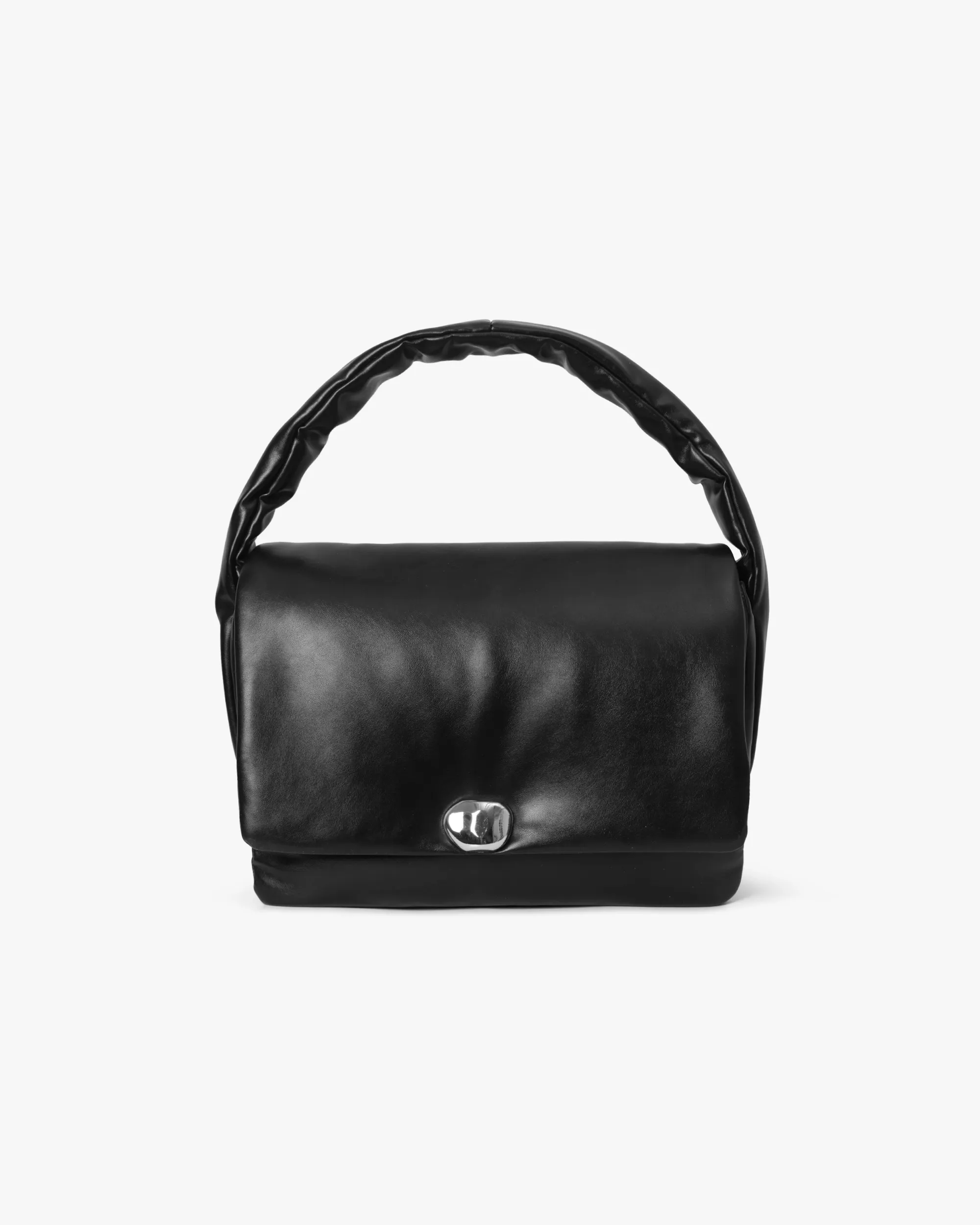 Medium Faux Leather Decor Shoulder Bag