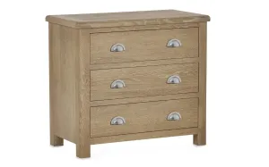 Memphis Limed Oak 3 Drawer Chest