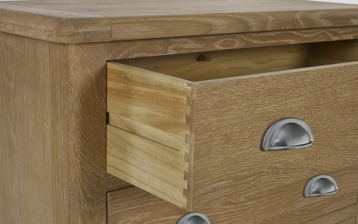 Memphis Limed Oak 3 Drawer Chest