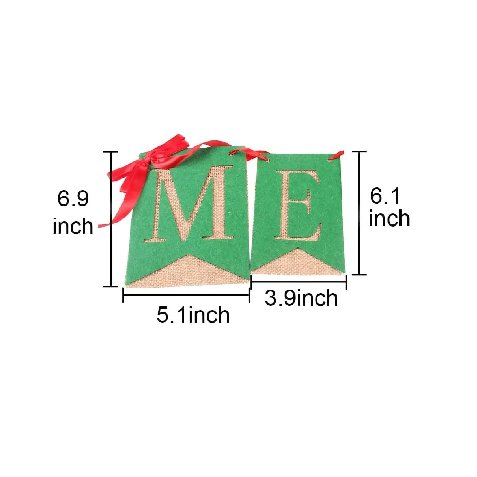 Merry Christmas Burlap Fireplace Banners | Christmas Decorations Christmas Banner for Mantle