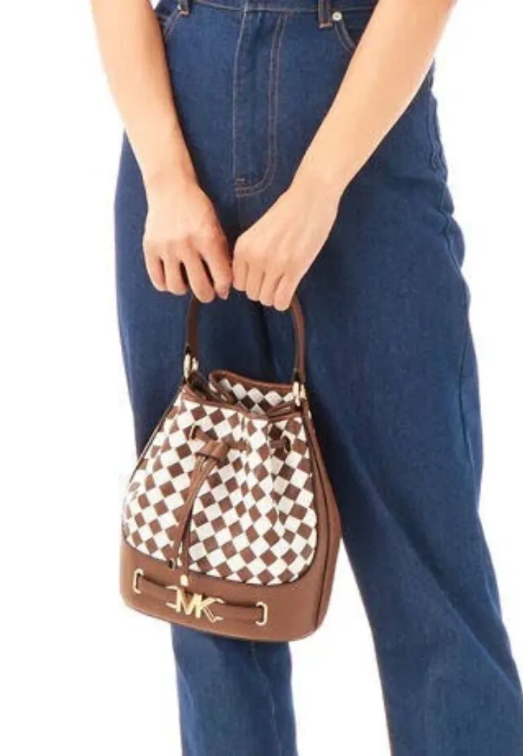 Michael Kors Reed Medium Messenger Bucket Bag In Luggage 35T4G6RM2Y