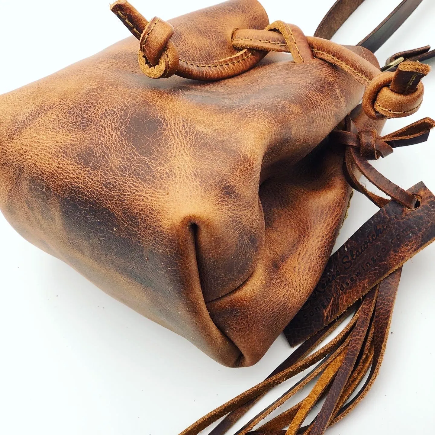 Mini Leather Bucket Bag