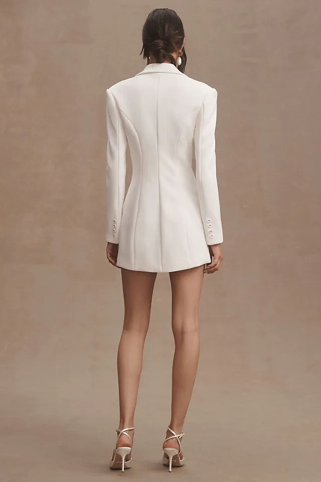 MISHA Ander mini blazer dress, white