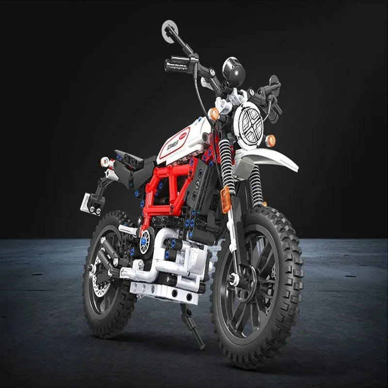 MOC Classic Climbing Motorcycle Bricks Toys 7053