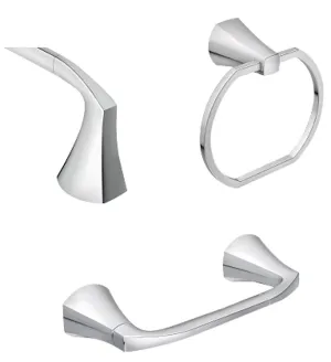 Moen Lindor MY8793CH Bathroom Hardware Set, Zinc, Chrome, 3-Piece :SET: QUANTITY: 1