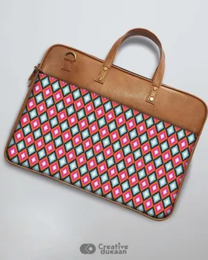 Multicolour Geometry - The Vegan Leather Laptop Bag