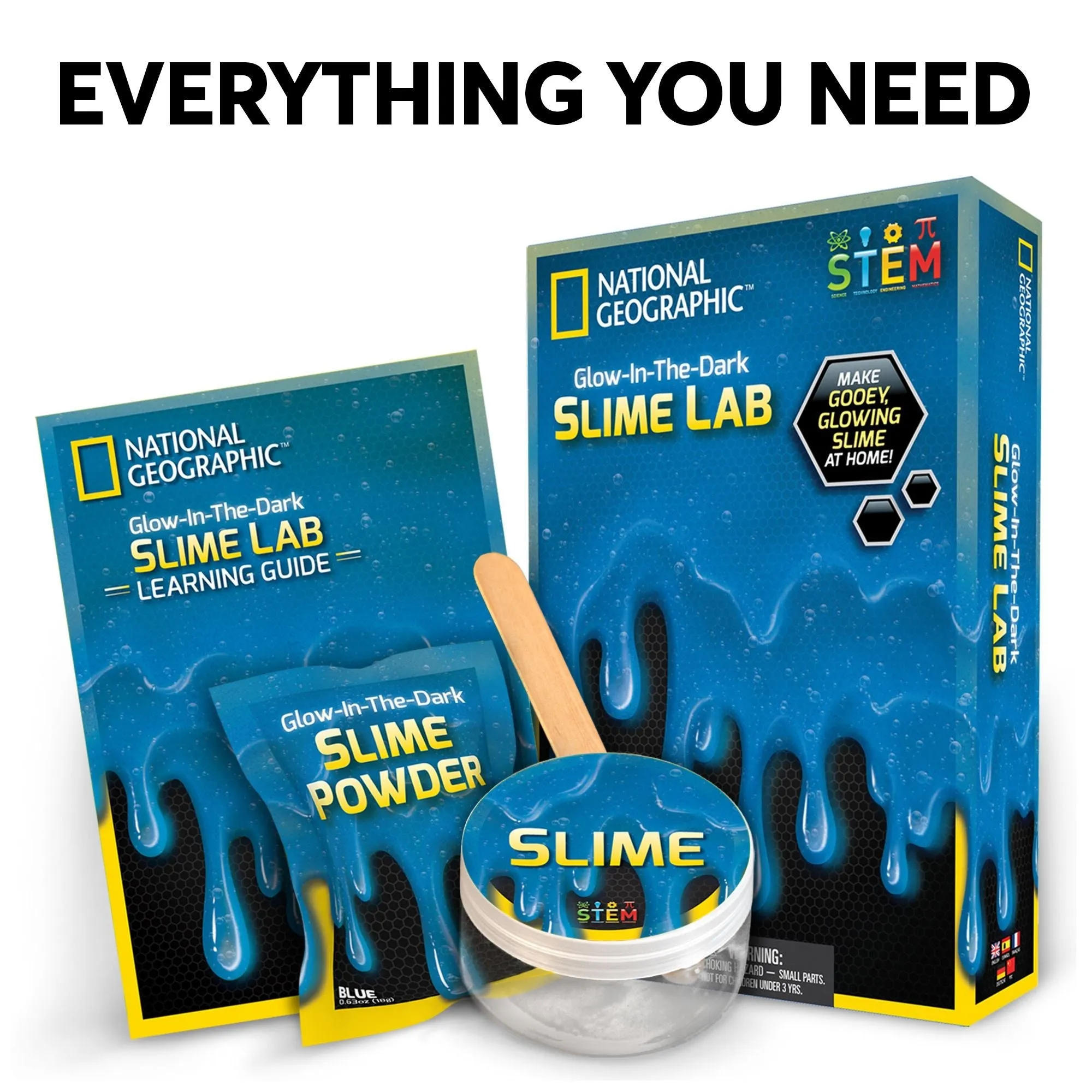 National Geographic Glow-In-The-Dark Slime Lab Blue