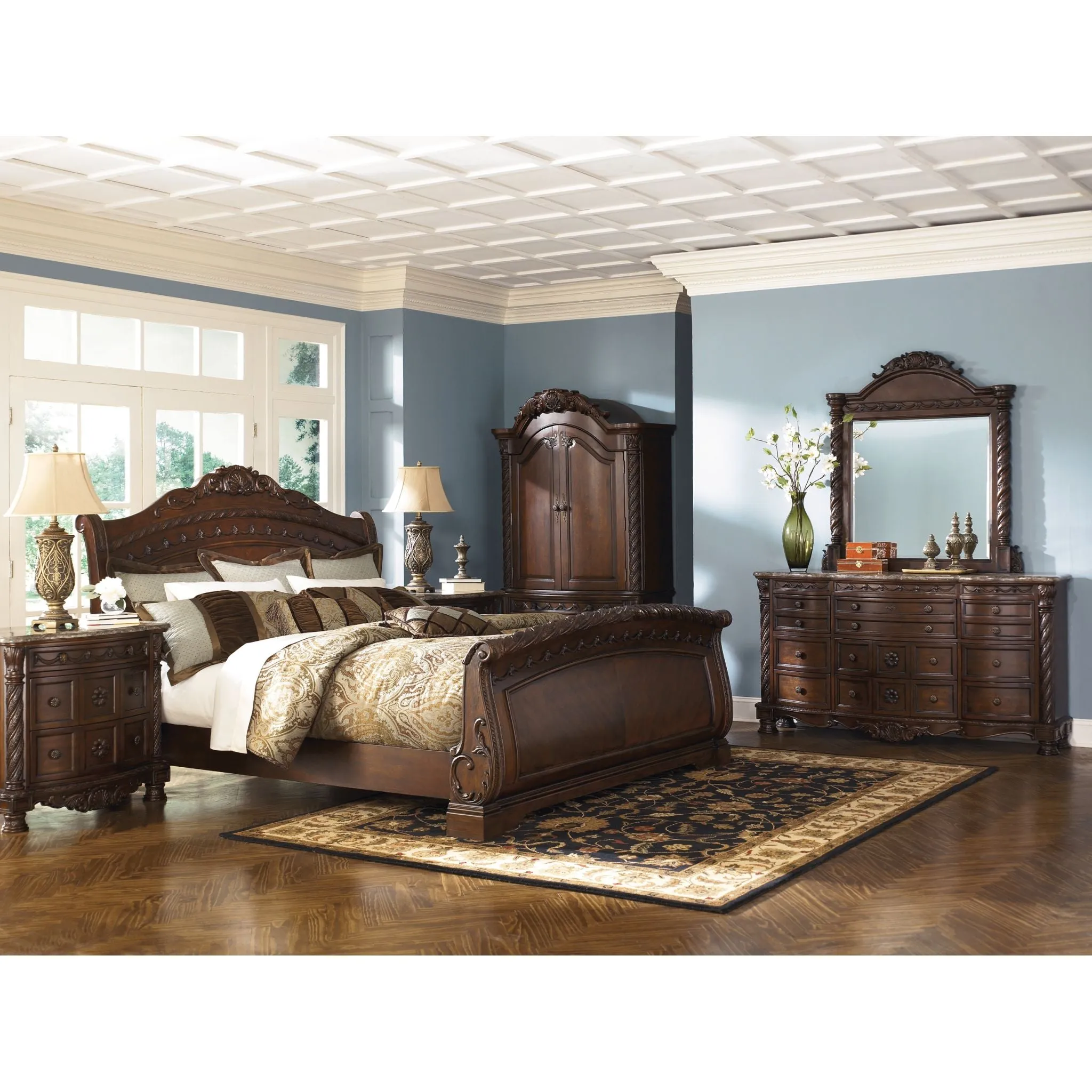 North Shore 3 Piece Sleigh Bed