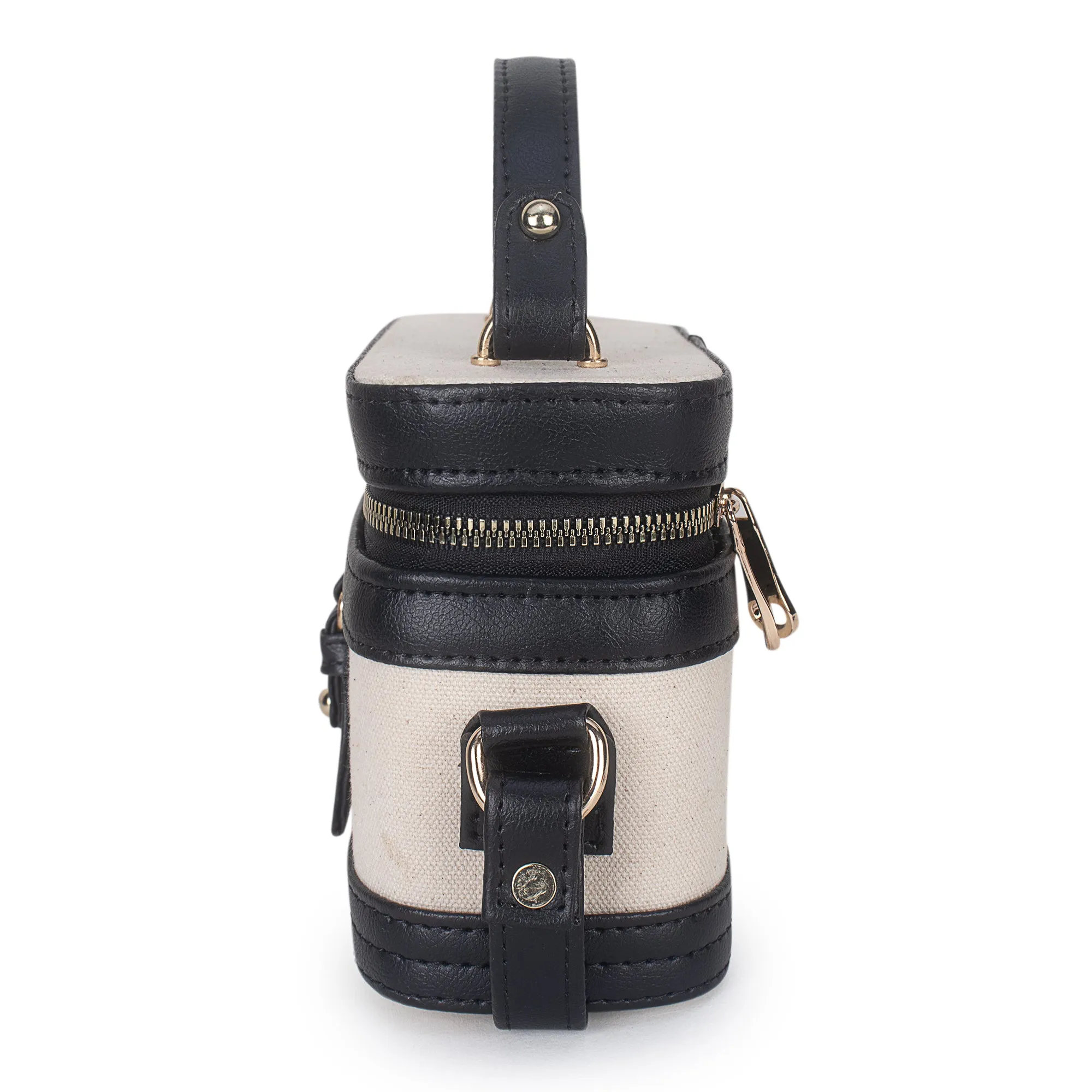 Off White- Black Canvas Bucket Sling Bag