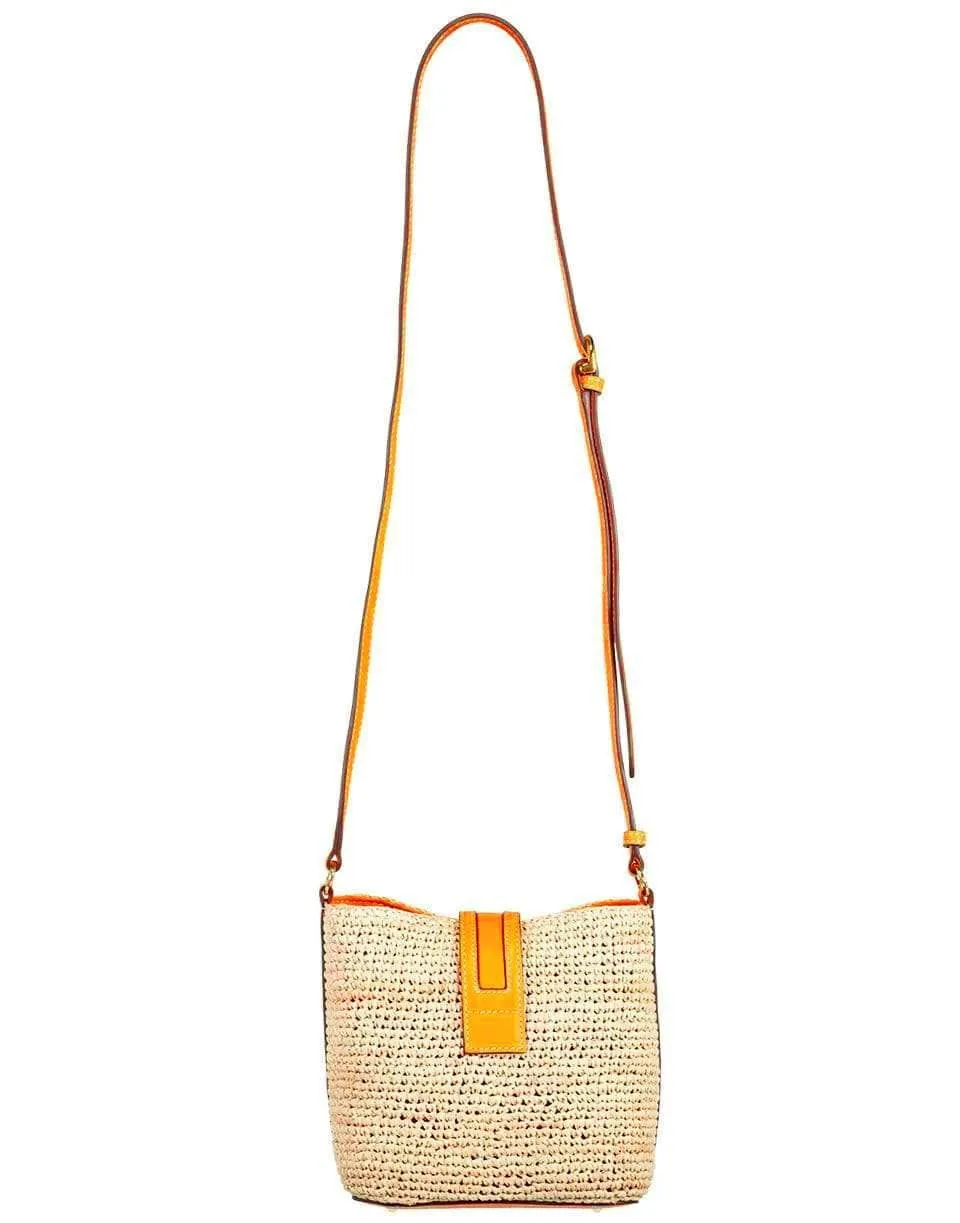 Orange Mini Murphy Raffia Bag