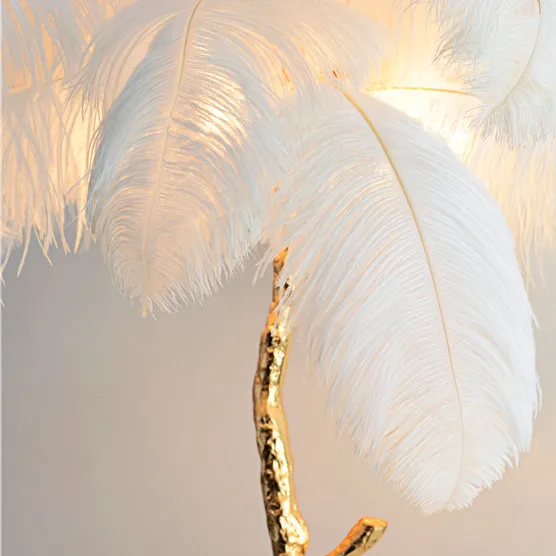 Ostrich Feather Floor Lamp: Graceful Lighting Fixture