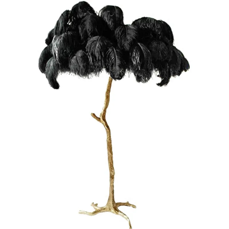 Ostrich Feather Floor Lamp: Graceful Lighting Fixture