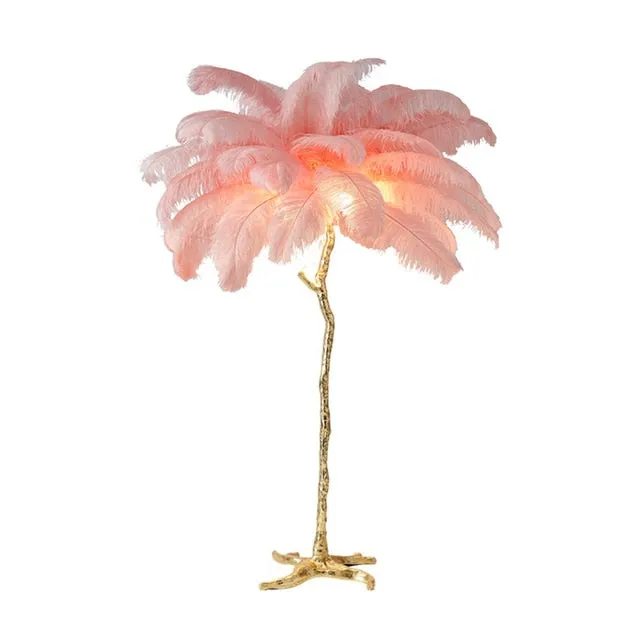 Ostrich Feather Floor Lamp: Graceful Lighting Fixture