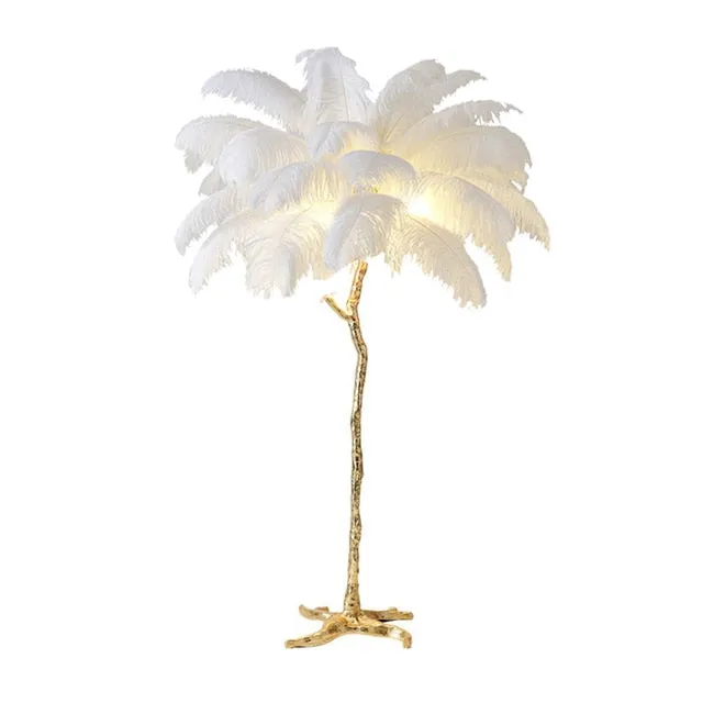 Ostrich Feather Floor Lamp: Graceful Lighting Fixture