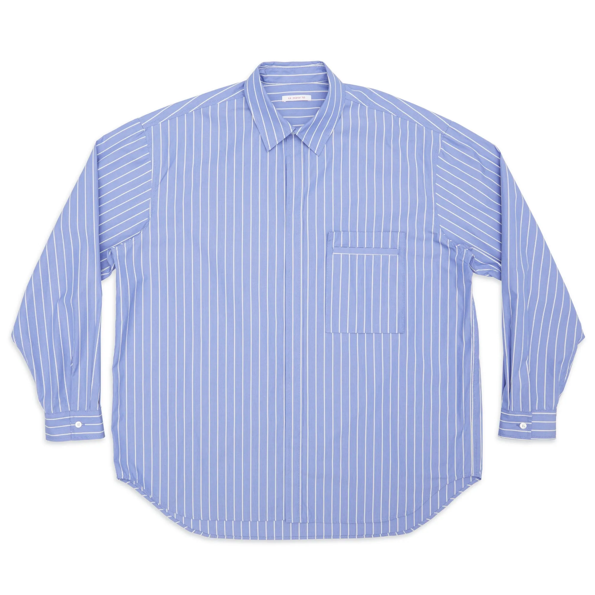 Overturn Shirt - Blue w/ White Stripes Cotton