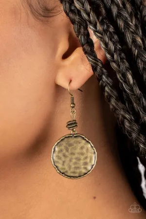 Paparazzi Earring ~ Prehistoric Perfection - Brass