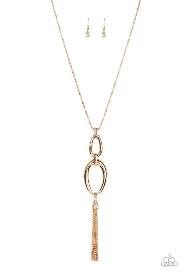 Paparazzi Necklace ~ Elegantly Entrancing - Gold