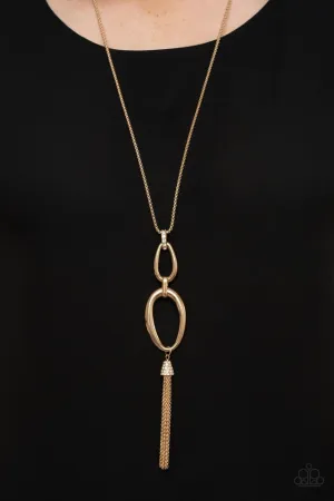 Paparazzi Necklace ~ Elegantly Entrancing - Gold