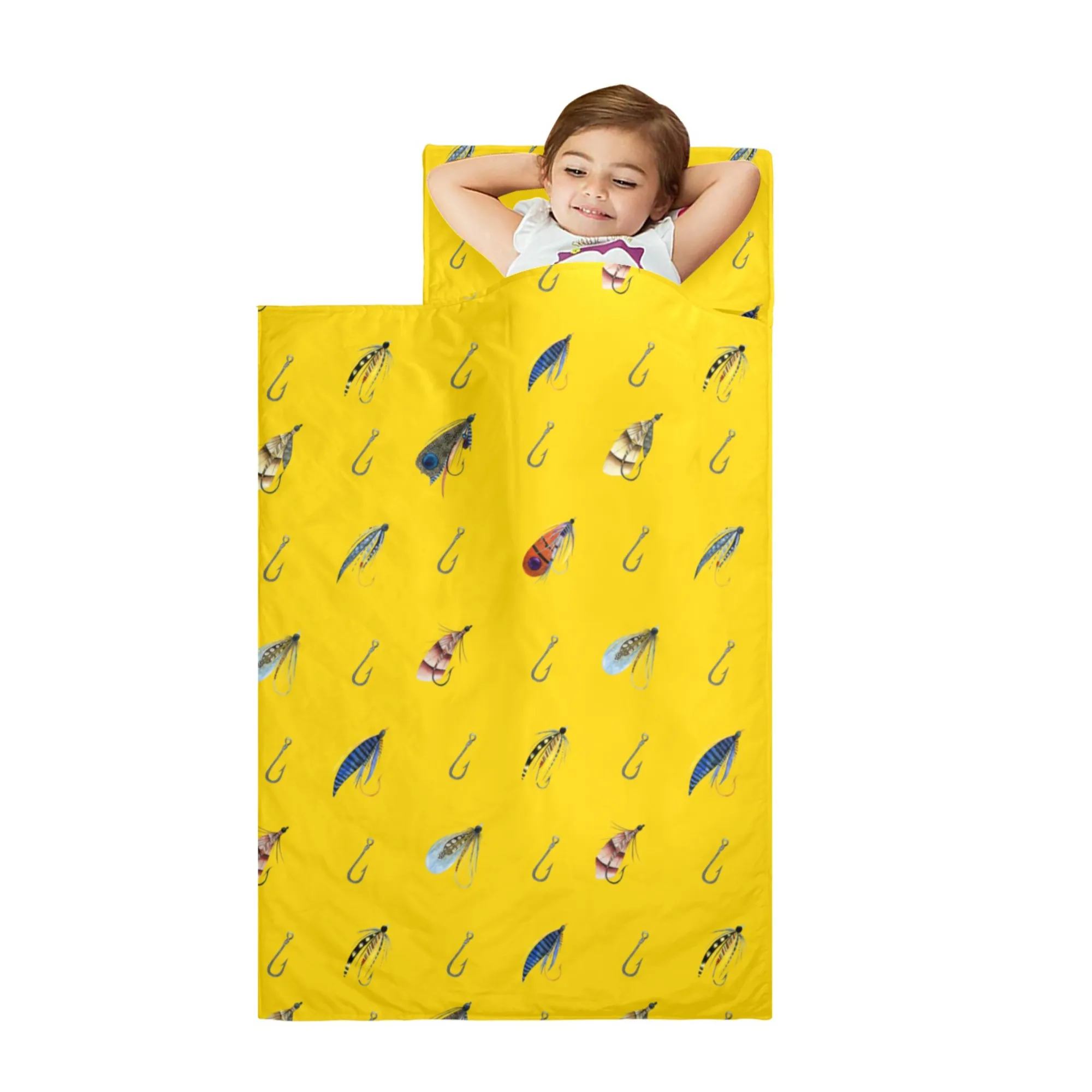 Parker Yellow Kids' Long Sleeping Bag | A Catchy Blend of Comfort & Style | Lightweight and Durable Sleeping Bag for Kids