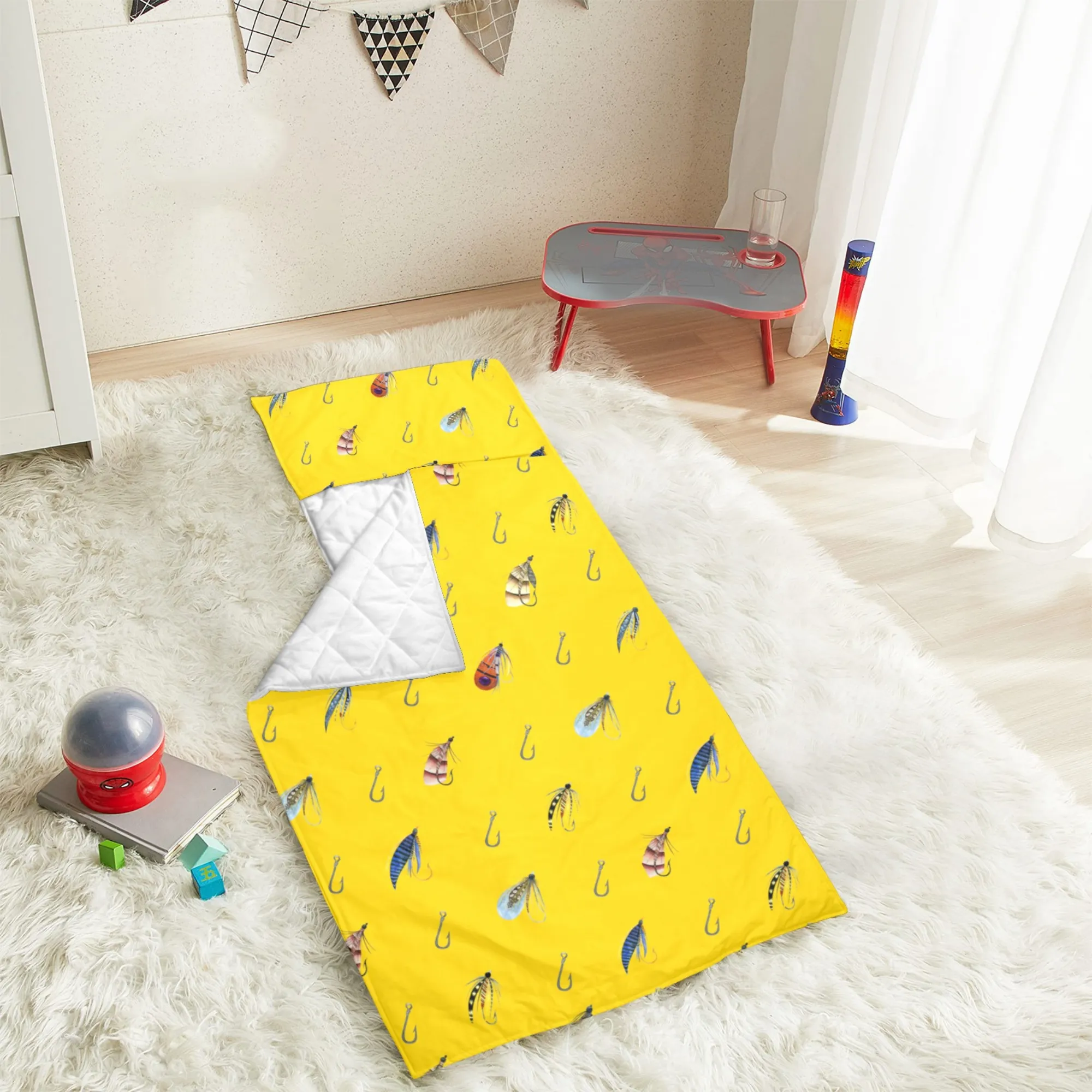 Parker Yellow Kids' Long Sleeping Bag | A Catchy Blend of Comfort & Style | Lightweight and Durable Sleeping Bag for Kids