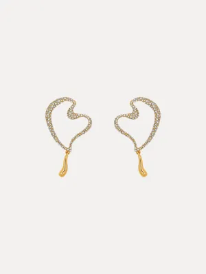 Pavé Heart Earrings