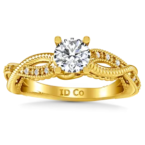 Pave Engagement Ring Maeve 14K Yellow Gold